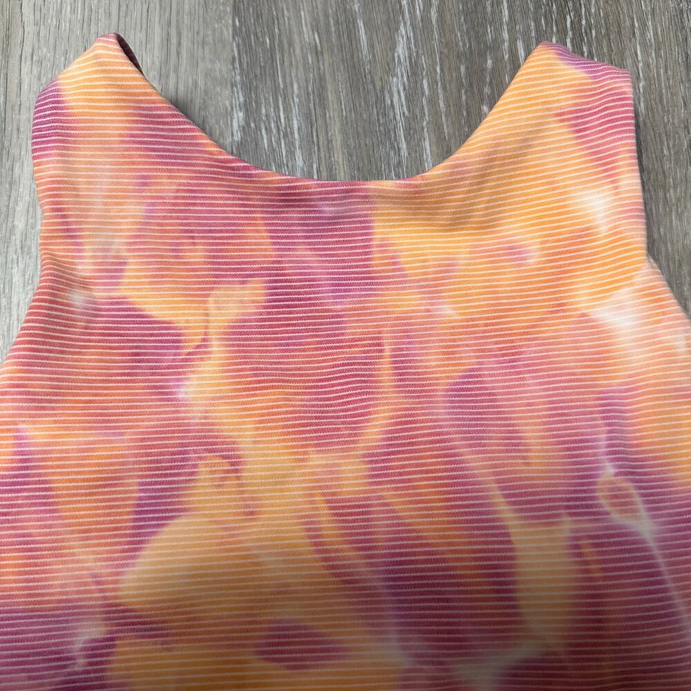 Athleta Pink Orange Racerback Crop Tank Top - Picture 3 of 7